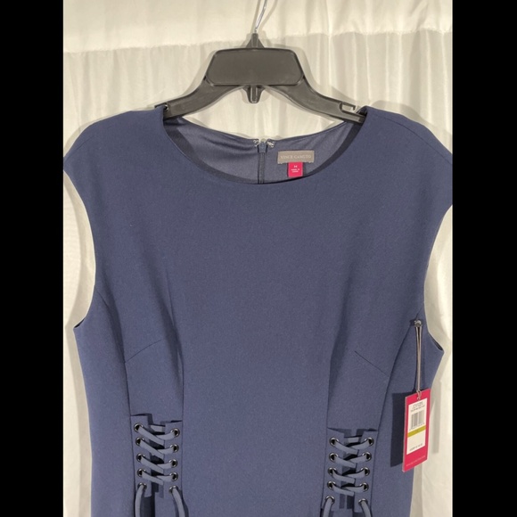 NWT Vince Camuto Side Lace Ponte Dress 14 Sky Blue - Picture 3 of 12